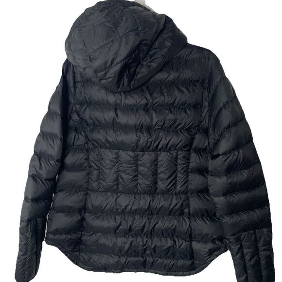 NWOT Lole Emeline Black Down Puffer Jacket Women’s Size Large Hooded Waterproof - Picture 8 of 9